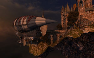 clouds, fantasy, citadel, floating, sky, islands, castle