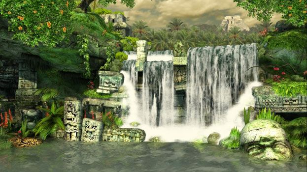 Mayan Waterfall Скриншот