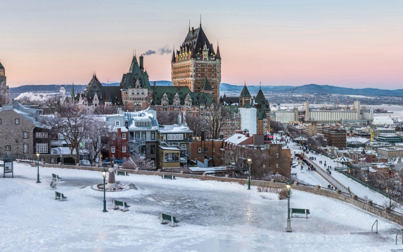 the fairmont le château frontenac, château frontenac, шато-фронтенак, квебек, город, канада, замок, отель, архитектура