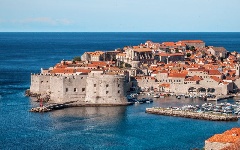 crotia, city, town, coast, docks, pier, port, buildings, old, houses, blue, sea, architecture, history