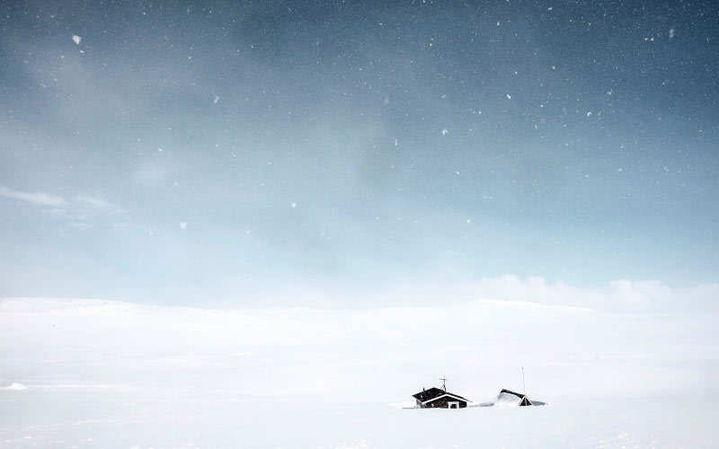 snow, clouds, sky, houses, arctic, snow, norway