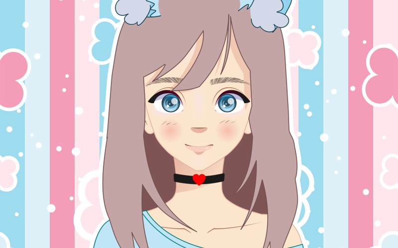 anime, art, painting, japan, cartoon, portrait, manga, girl, women