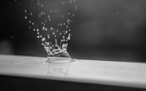 капля, вода, дождь, всплеск, черно-белый, брызги