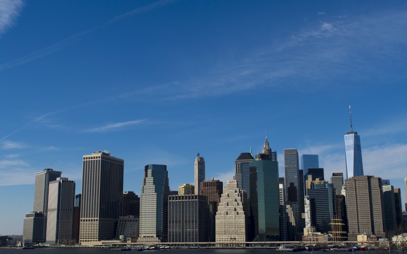 sea, coast, architecture, sky, buildings, city, skyscrapers, urban, river, manhattan, new york, cityscape, downtown, brooklyn, nyc, usa, america, harbor, waterway